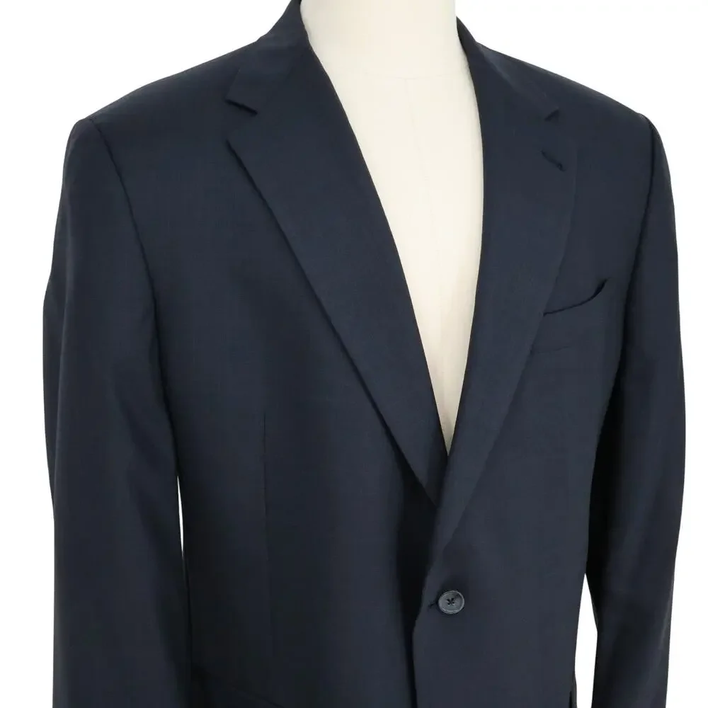 Hart Schaffner Marx Sport Coat Mens 46R Blue Plaid Wool Jacket Lined Career - Picture 7 of 16